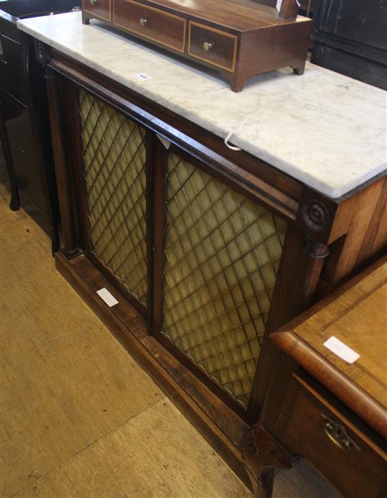 19th century rosewood chiffonier with marble top